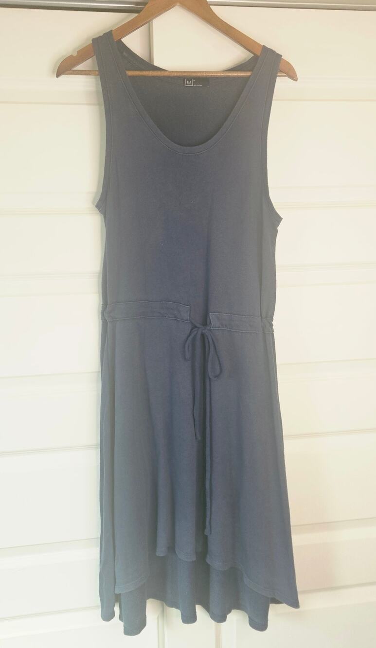 Gap Cotton Modal Sleeveless Drawstring Waist High Low Dress Size M